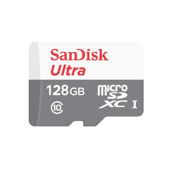 كرت ذاكرة SanDisk Ultra SDXC 128GB، مثالي لتخزين الصور والفيديوهات بدقة عالية